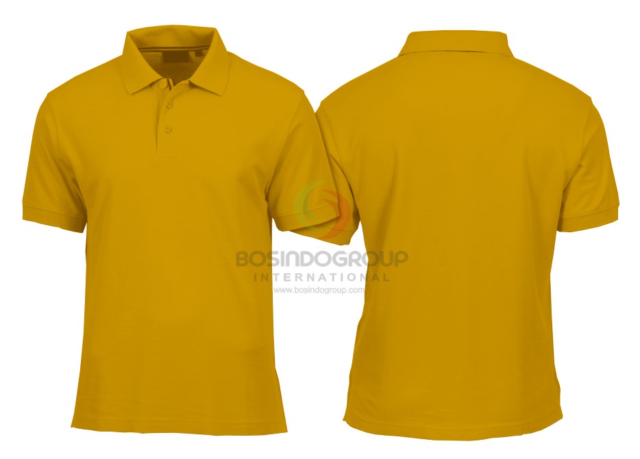 Kaos Polo Lengan Pendek Warna Kuning Mustrad, Kuning Kunyit, Kuning Busuk Polos