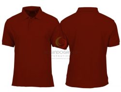 Kaos Polo Merah Marun, Desain Baju Polo Lengan Pendek Warna Merah Maroon