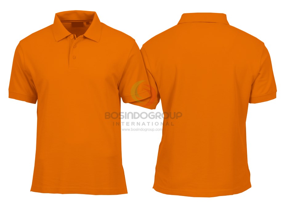 Kaos Polo Lengan Pendek Warna Orange Polos