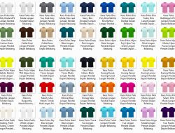 45 Warna Kaos Polos Lengan Pendek Terlengkap Di Jogja