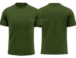 Kaos Polos Hijau Army Depan Belakang Untuk Desain (Download)