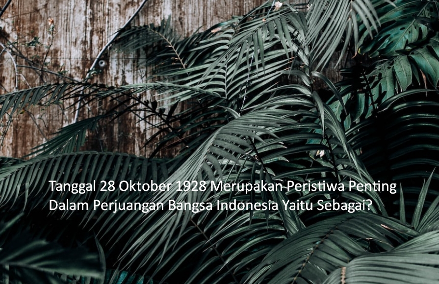 Tanggal 28 Oktober 1928 Merupakan Peristiwa Penting Dalam Perjuangan Bangsa Indonesia Yaitu Sebagai?